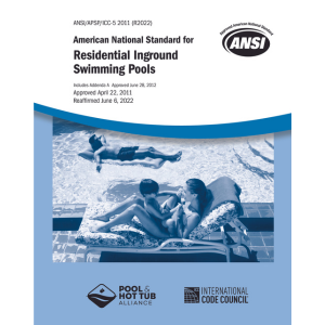 Pool & Hot Tub Alliance Welcomes Third Round of Public Comments on Revisions to PHTA-5 Standard for Residential Inground Swimming Pools